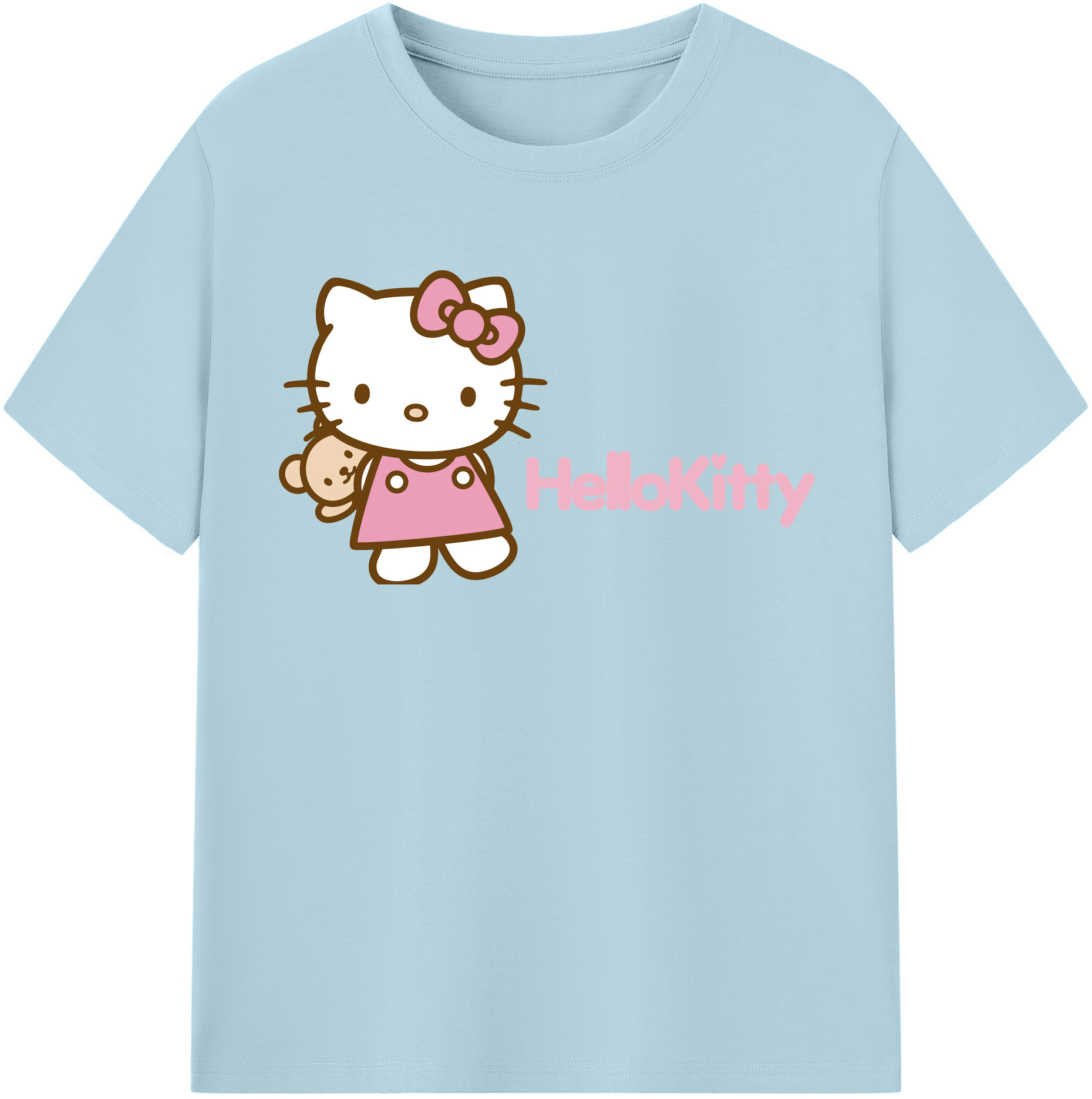 （画像用） Hello Kitty ハローキティ 綿100％半袖Tシャツ（フロントプリント）